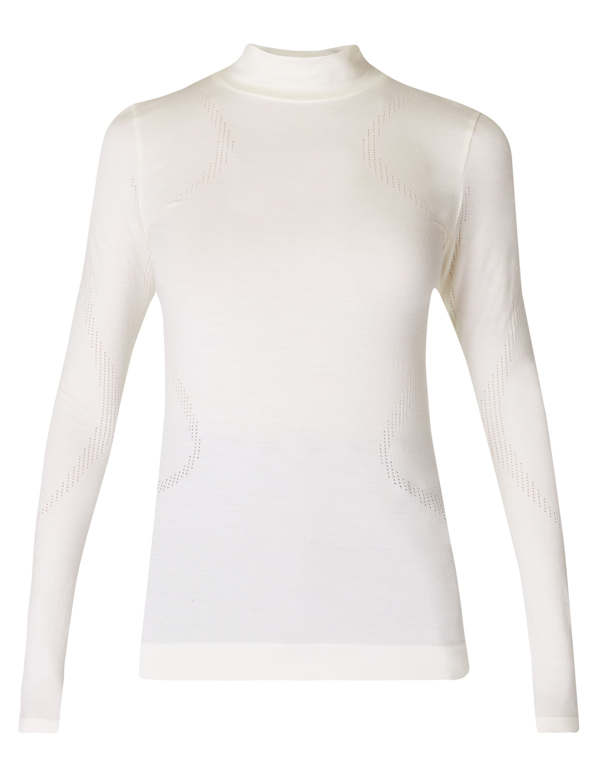 Premium Merino Wool Blend Turtleneck Base Layer Top for Men & Women - Studio White - Warm & Breathable Thermal Underwear for Winter, Hiking & Outdoor Activities