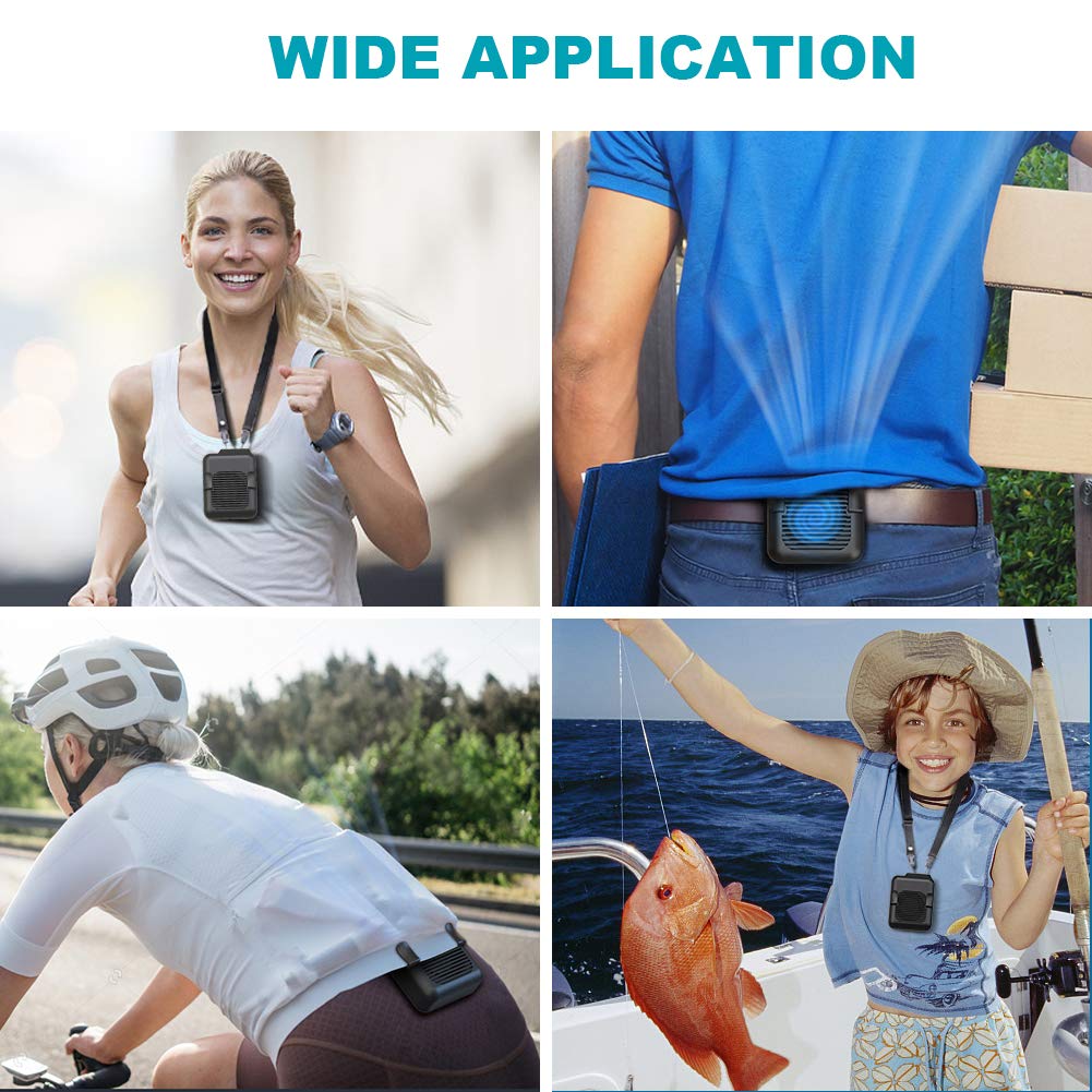 SLENPET Portable Hands-Free Waist Clip Fan with 6000mAh Battery - 23H Runtime, 3 Speed Settings, 5100RPM Strong Airflow - Perfect for Outdoor Work, Farming, Hiking, Camping & Travel - Stay Cool While Gardening, Construction, or Beach Trips