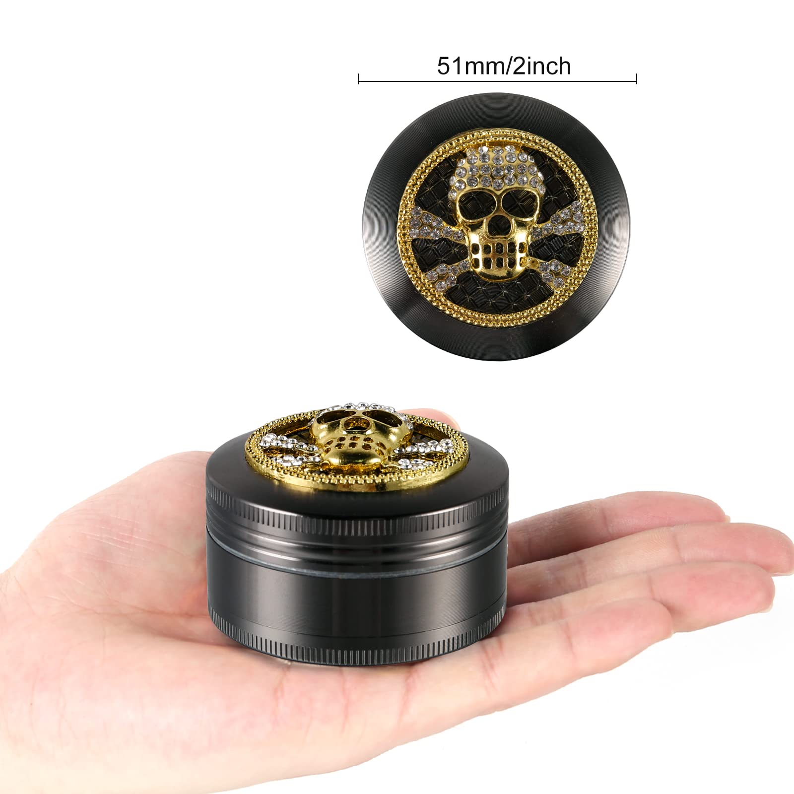 Premium Golden Spice Grinder - Electric Herb Grinder for Fresh Spices, Coffee & Seasonings - Perfect for Cooking, Baking & Coffee Brewing at Home