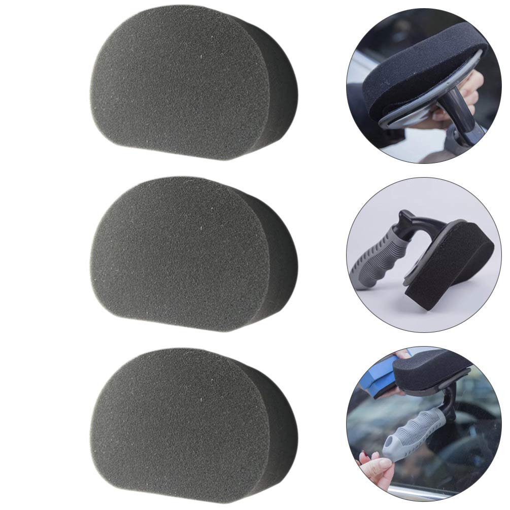 FAVOMOTO 3-Piece Car Wax Applicator Sponge Set - Black Wheel, Engine & Motorcleaning Pads for Auto Detailing, Polishing & Wax Application - Perfect for DIY Car Care & Professional Detailing