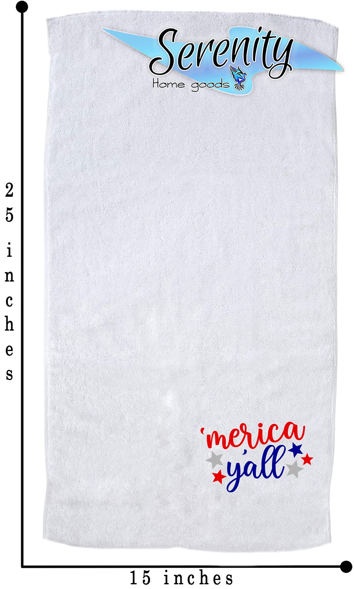 Patriotic American Flag Hand Towels - Red White and Blue Kitchen & Bath Towels for Memorial Day, 4th of July, Summer Home Decor | USA Holiday Decorations for Spring, Fall, and Seasonal Accents | Perfect for Parties, BBQs, and Patriotic Celebrations