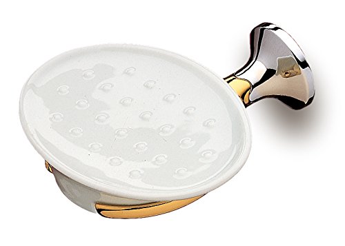 Secret Bath Porcelain Wall Soap Dish - Filigrana Collection | Elegant Bathroom Organizer for Showers, Sinks & Vanities