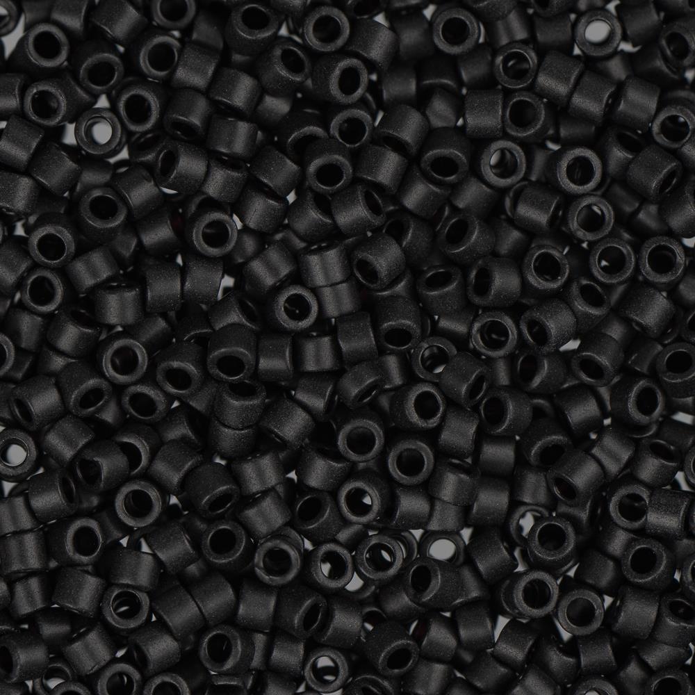 11/0 Delica Beads #0310 Black Matte - 50g Glass Seed Beads for Jewelry Making, Beading, Embroidery & DIY Crafts - Perfect for Bracelets, Necklaces and Home Decor Projects