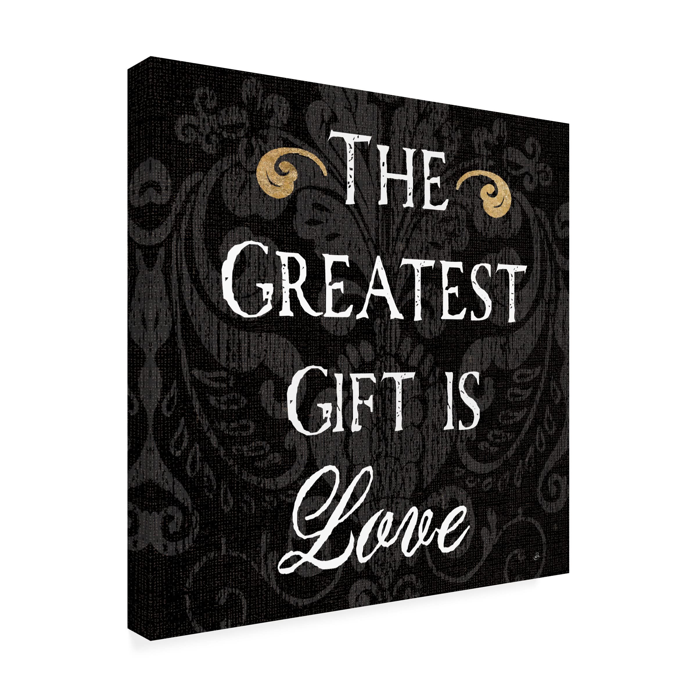 Trademark Fine Art 'Inspirational Collage I on Black' Canvas Wall Art by Daphne Brissonnet - Motivational Home & Office Decor for Living Room, Bedroom or Workspace