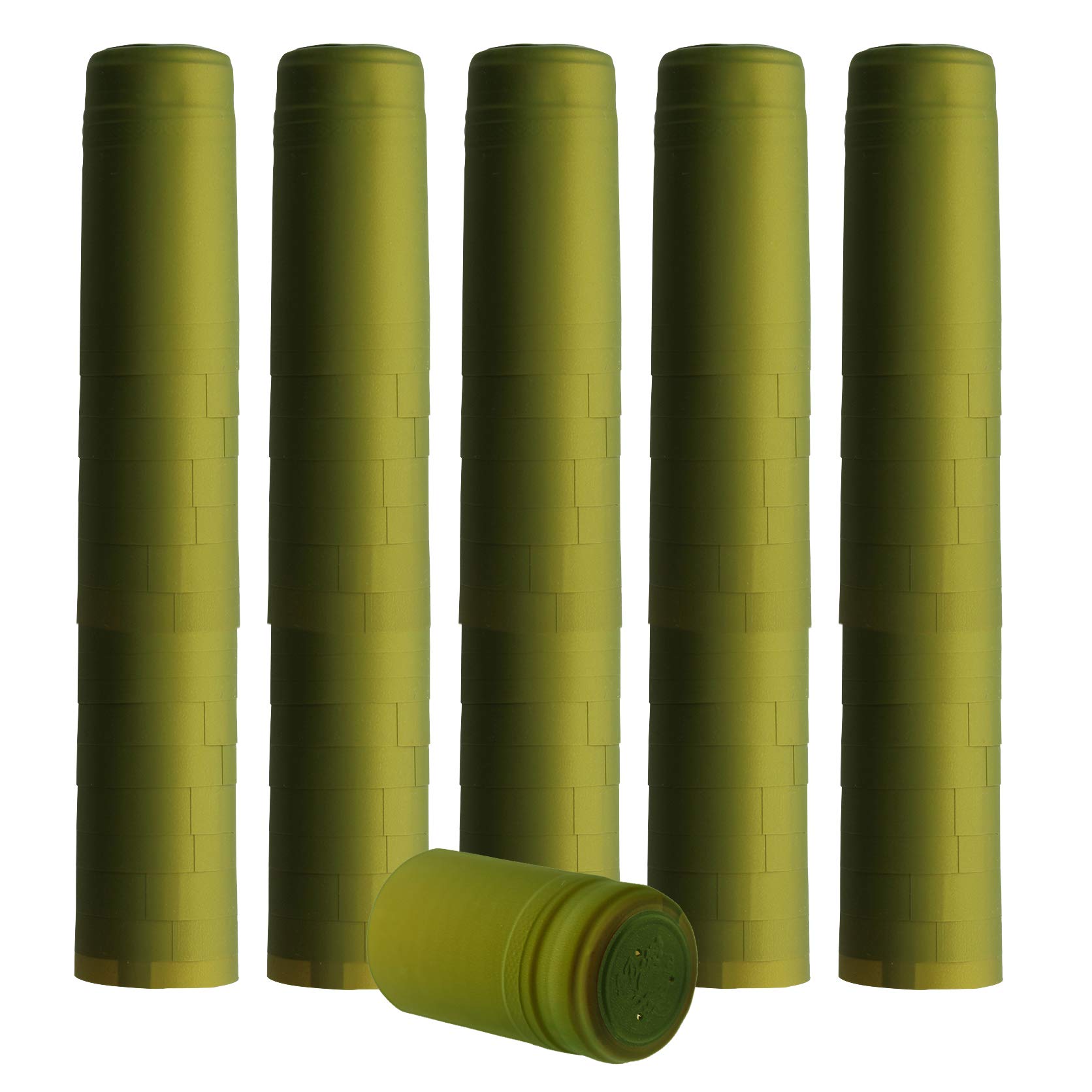 Home Brew Ohio Metallic Lime Green PVC Shrink Capsules - 100 Count - Perfect for Bottle Sealing, Home Brewing, and DIY Craft Projects