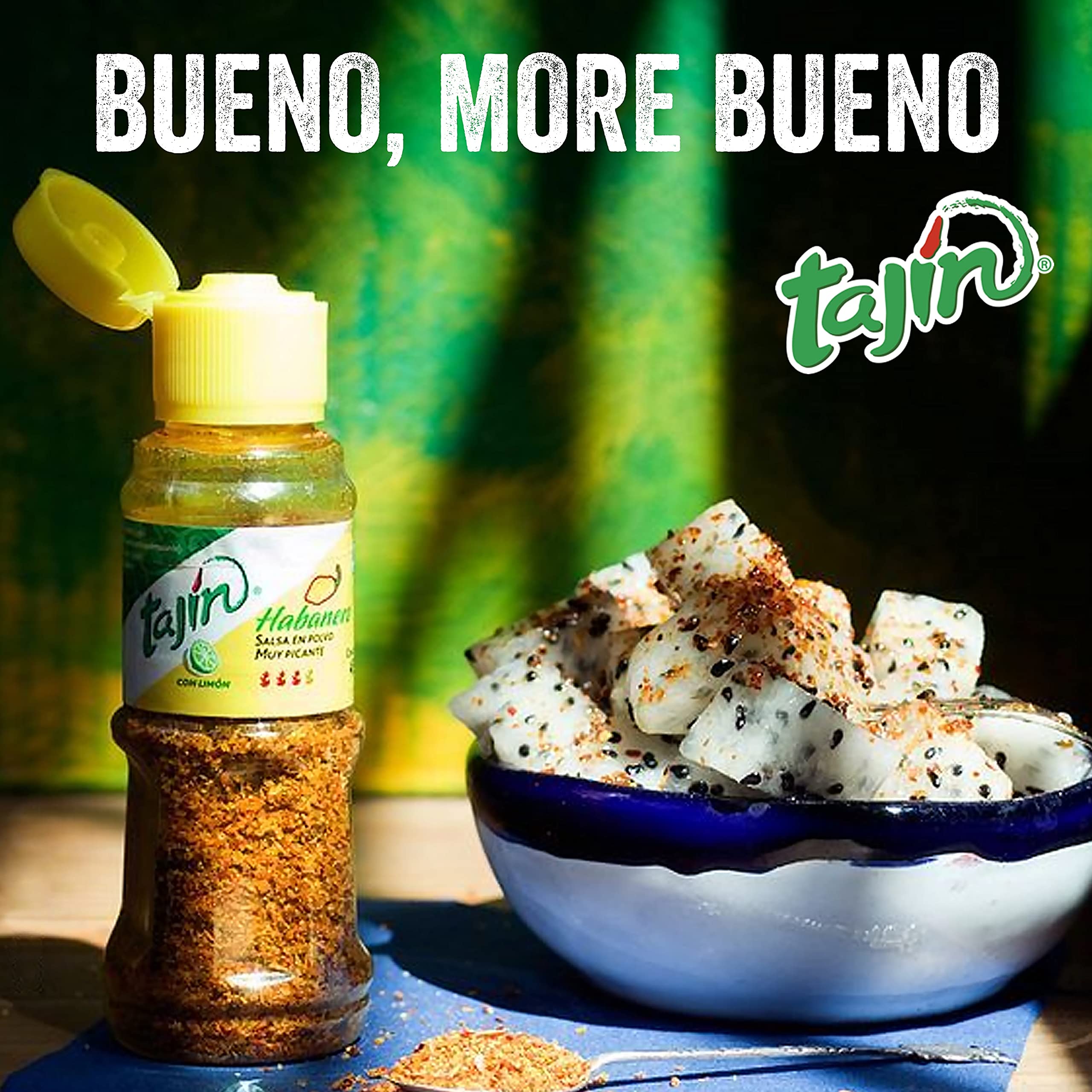 Tajin Habanero Chili Powder with Lime, 45g | Spicy Mexican Seasoning for Fruits, Meats, Snacks & Cocktails - Perfect for BBQ, Fruit Salads, Margaritas & Mexican Cuisine