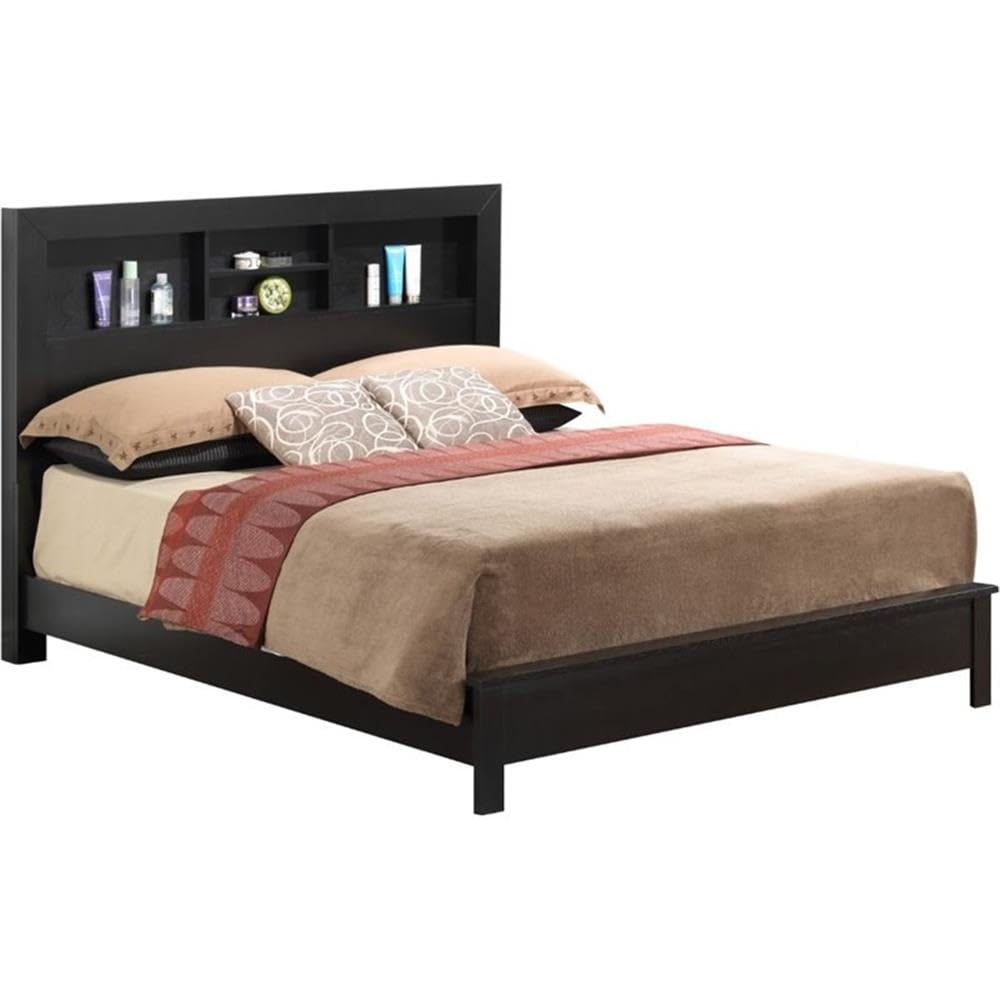 Glory Furniture Burlington Queen Panel Bed in Black - Modern Bedroom Furniture for Home Decor & Comfortable Sleep