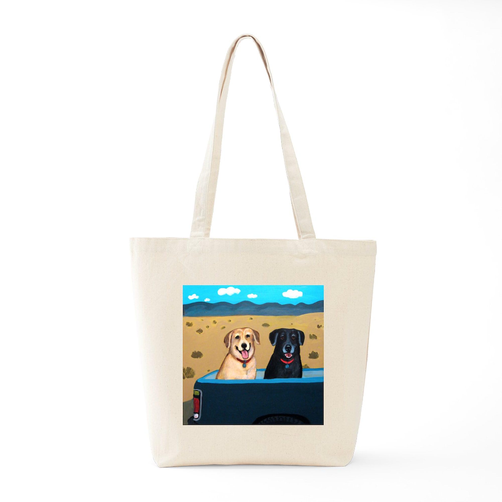 Traveling Labs Tote Bag - Natural Canvas Reusable Shopping Bag for Groceries, Beach & Everyday Use | Eco-Friendly Cotton Tote