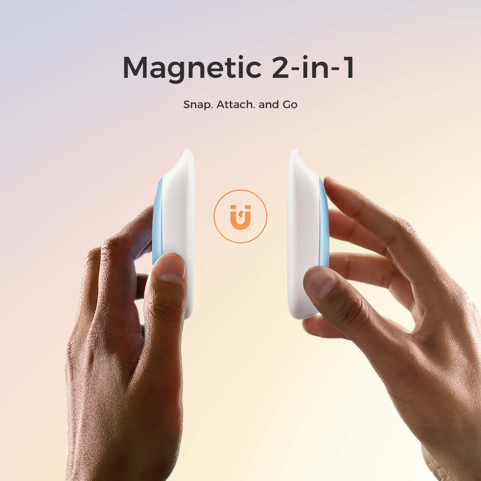 OCOOPA Magnetic Rechargeable Hand Warmers 2 Pack - IP45 Water Resistant, UL Certified, Portable Electric Hand Warmer with 9-Hour Battery Life - Perfect for Winter Sports, Camping, Hiking & Raynaud's Syndrome Relief - Great Tech Gift for Men & Women