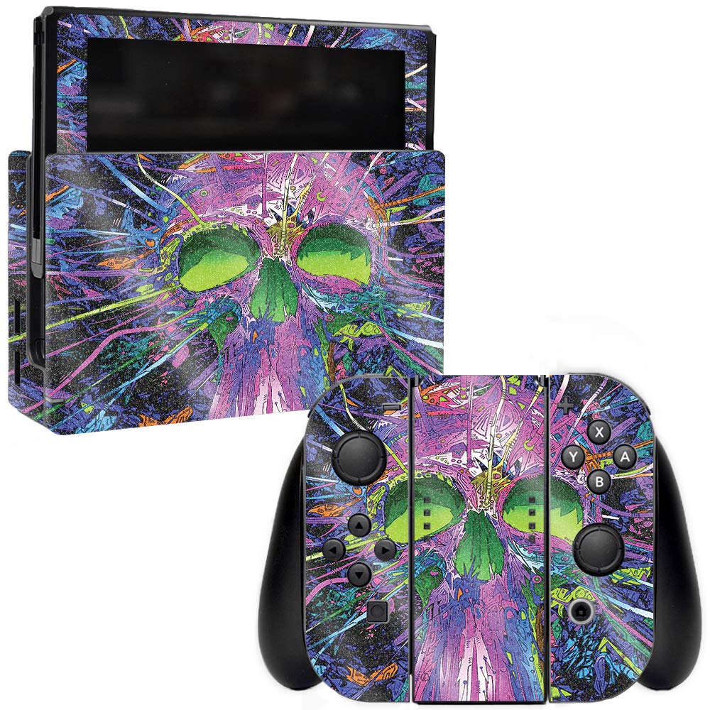 MightySkins Glossy Glitter Skin for Nintendo Switch - Hard Wired | Protective & Durable High-Gloss Glitter Vinyl Cover | Easy to Apply, Remove & Change Styles | Made in USA | Perfect for Gaming, Travel & Customization (GL-NISWI-Hard Wired)