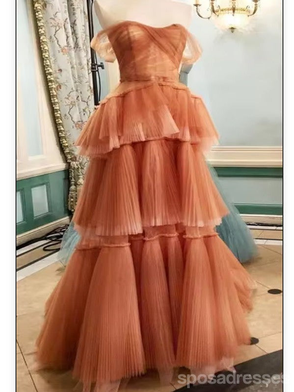Elegant Brown A-Line Off-Shoulder Maxi Party Prom Dress - Formal Evening Gown for Women - Perfect for Homecoming, Wedding Guest & Special Occasions