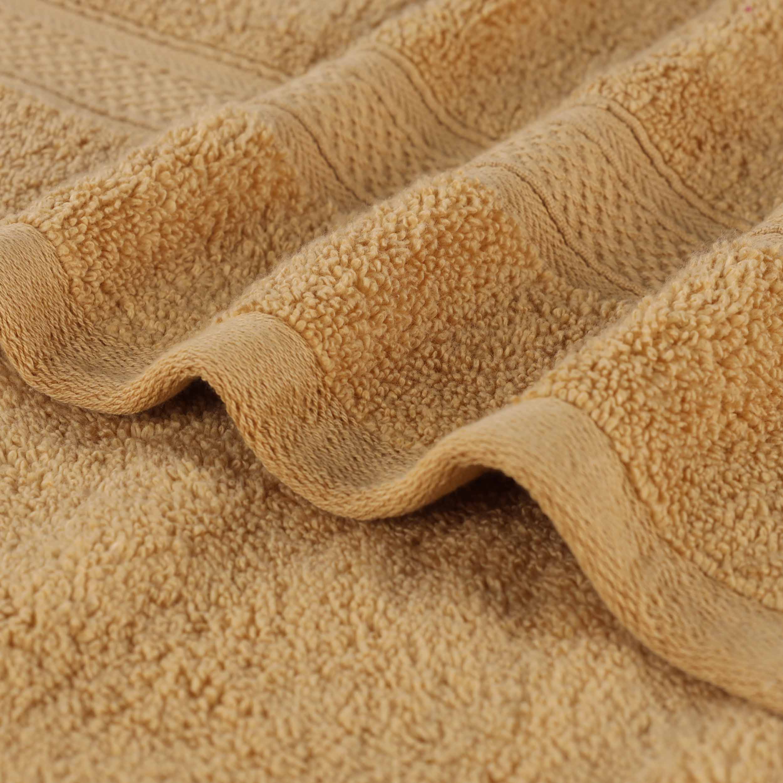 Premium 8-Piece Zero Twist Cotton Towel Set - Solid & Jacquard Chevron Design for Bath, Spa, and Luxury Home Decor