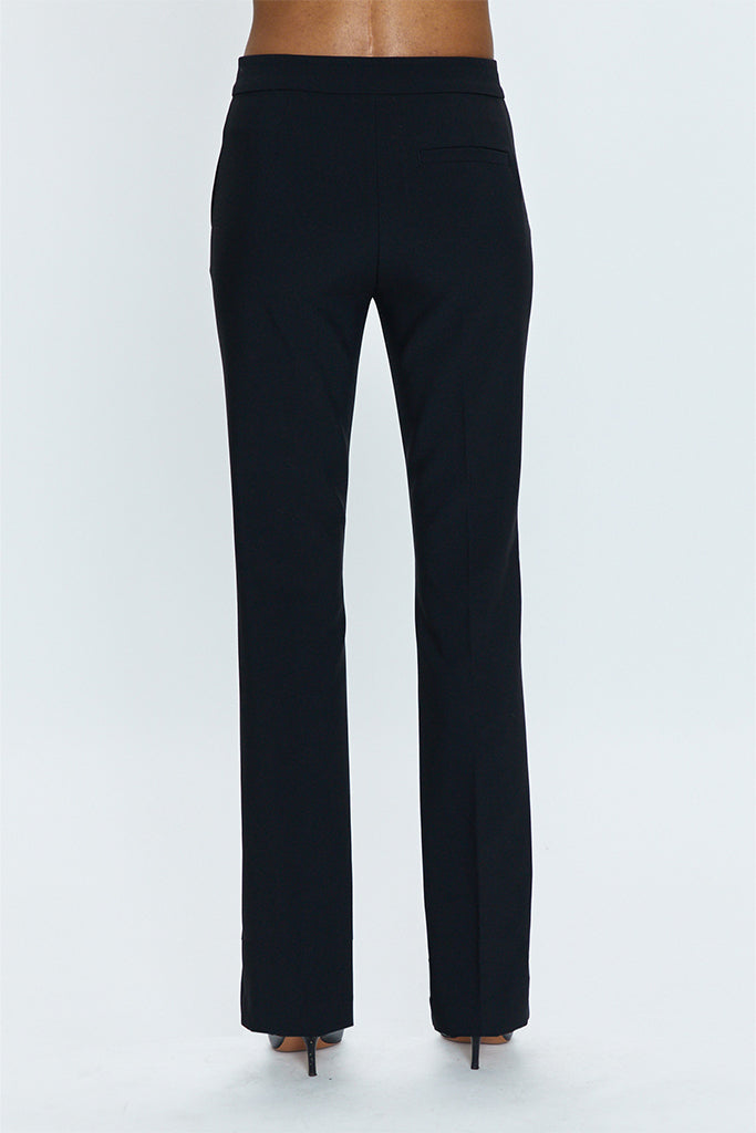Diana Front Slit Trouser Pants for Women - High Waist Black Dress Pants for Office, Work & Business Casual Outfits