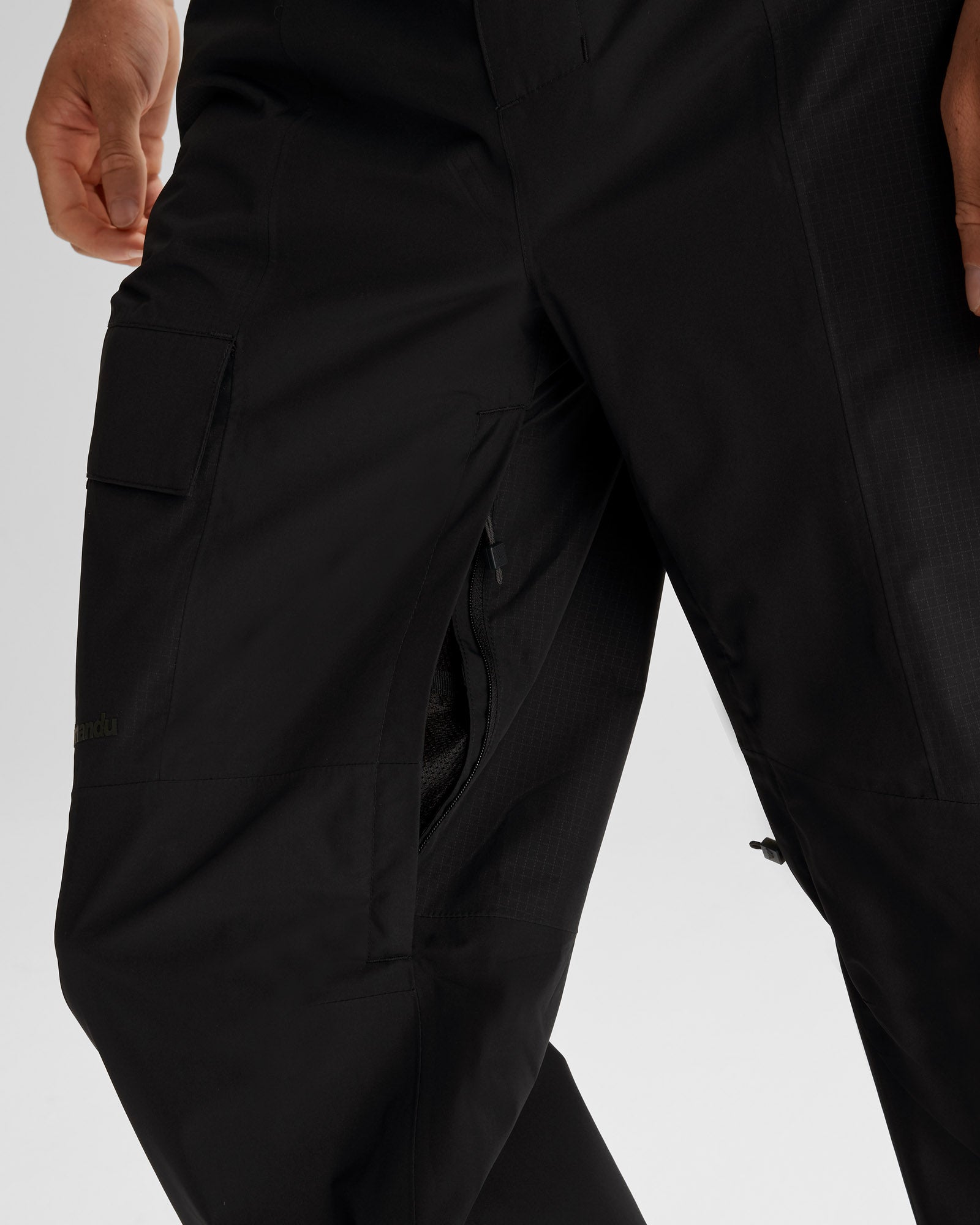 Men's PWDR Days 2L Shell Snow Pants - Waterproof Winter Ski Pants for Men, Black Stingray - Perfect for Skiing, Snowboarding & Outdoor Winter Activities
