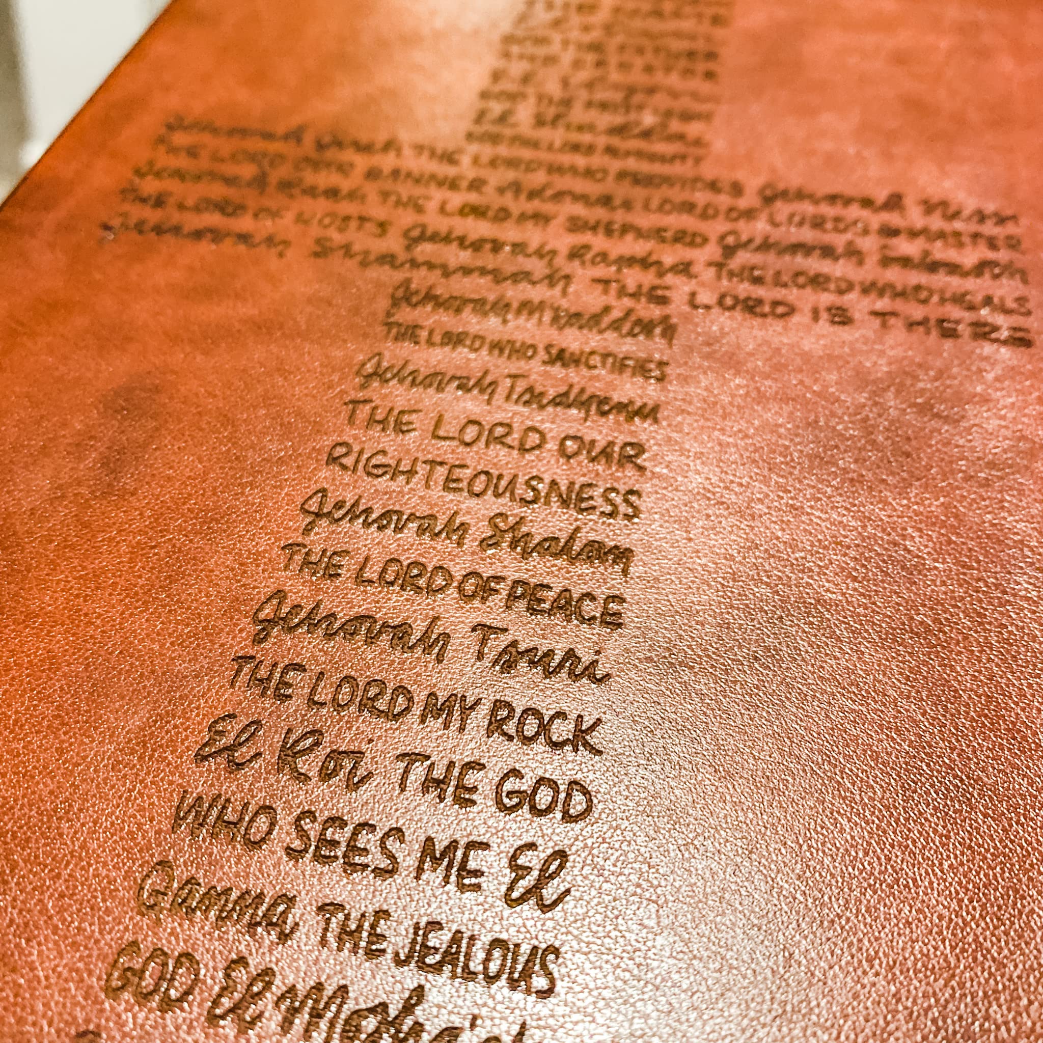 Hand Lettered & Laser Engraved ESV Student Study Bible - Personalized Brown Leather Bible with Custom Name Engraving | Perfect Gift for Graduation, Baptism & Bible Study