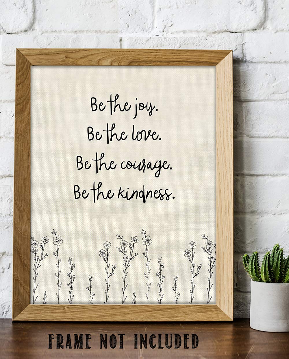 TJ Originals - Motivational Positive Wall Art with Inspiring Quotes, Spiritual Zen Decor for Living Room & Office, Modern Zen Gifts for Women & Men, Desk Decor (Be The Love) - Perfect for Home, Office & Meditation Spaces
