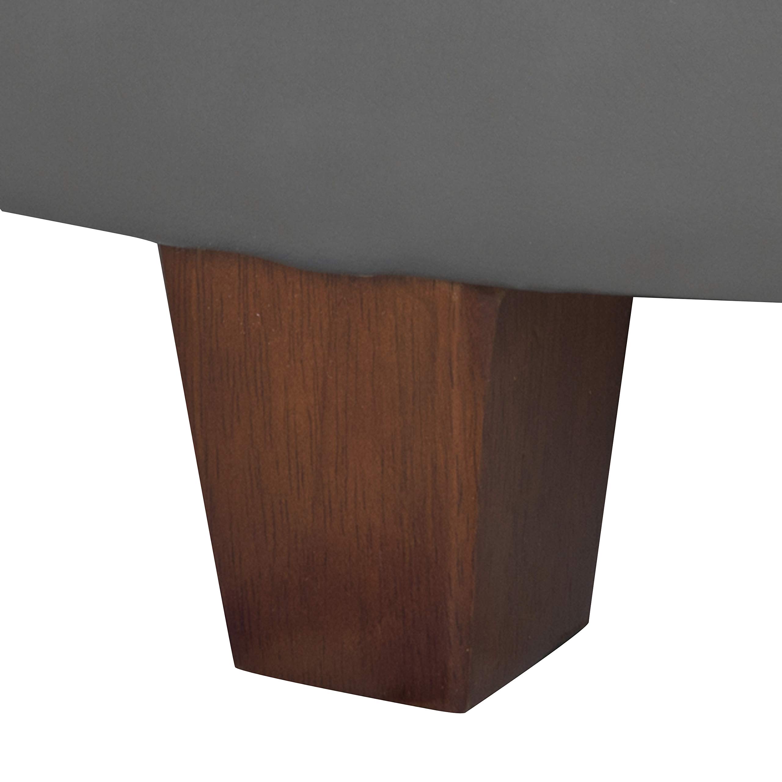 HomePop Large Round Leatherette Storage Ottoman with Lift-Top Lid - Charcoal Grey | Footrest, Coffee Table & Hidden Storage for Living Room, Bedroom & Office