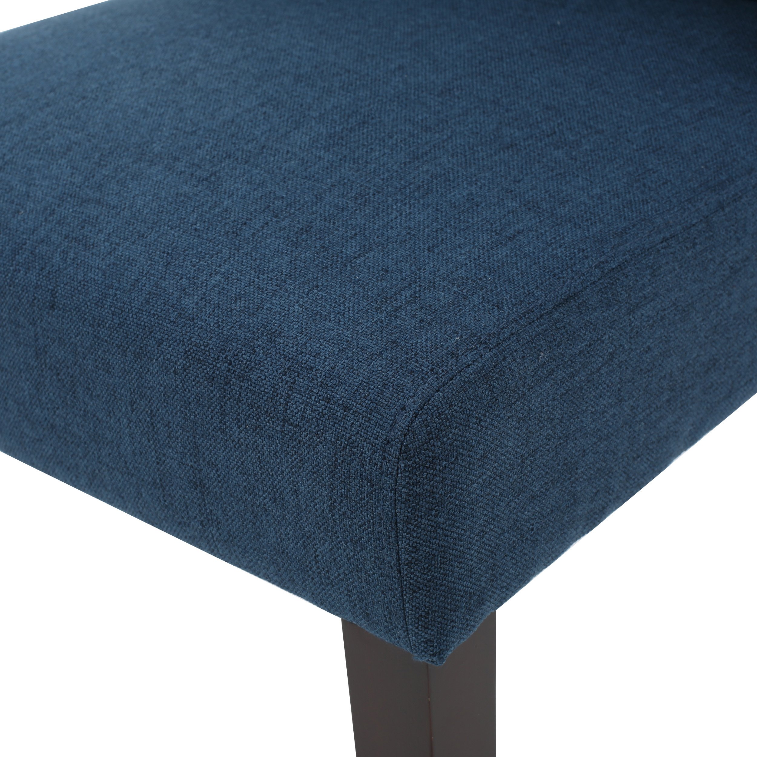 Premium Rory Fabric Dining Chairs Set of 2 - Navy Blue Upholstered Kitchen Chairs for Dining Room, Breakfast Nook & Home Decor