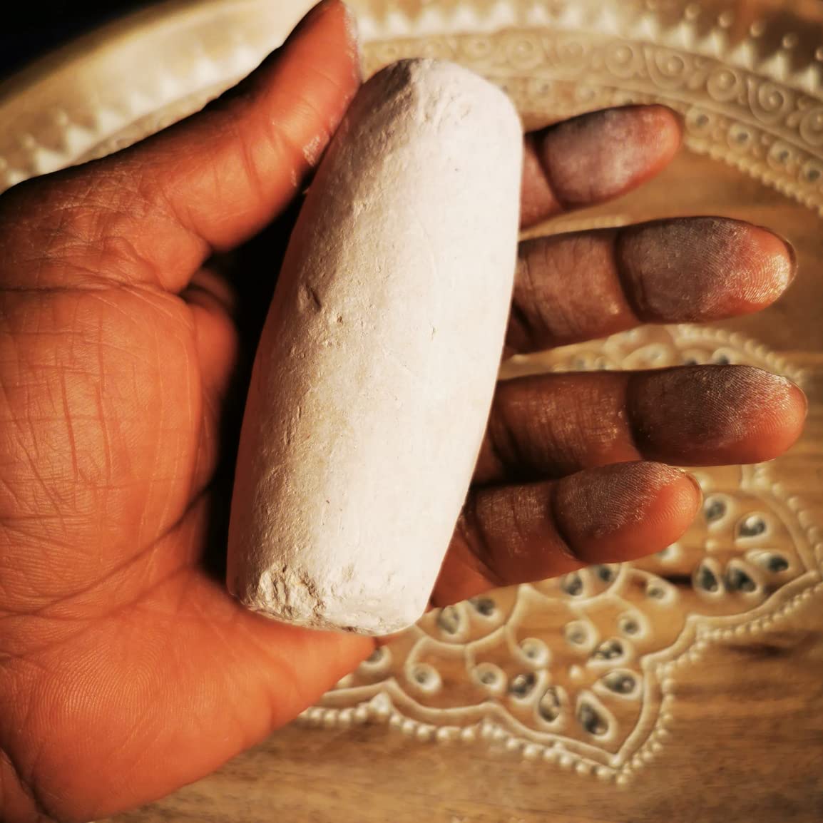 **PURE Efun African White Chalk - Natural Nzu Clay for Cooking, Traditional Ceremonies & Skincare (Whole Piece) - Perfect for Cultural Rituals, DIY Crafts & Healthy Living**
