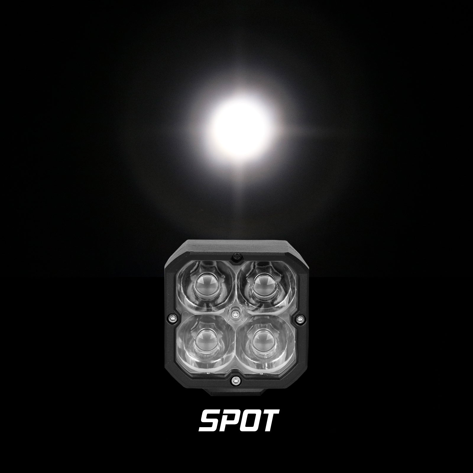 20W RGB Pod Lights with Spot Beam - Waterproof Off-Road LED Light Bar for Trucks, ATV, UTV, Boats - Multi-Color Changing for Outdoor Adventures, Camping, and Night Driving