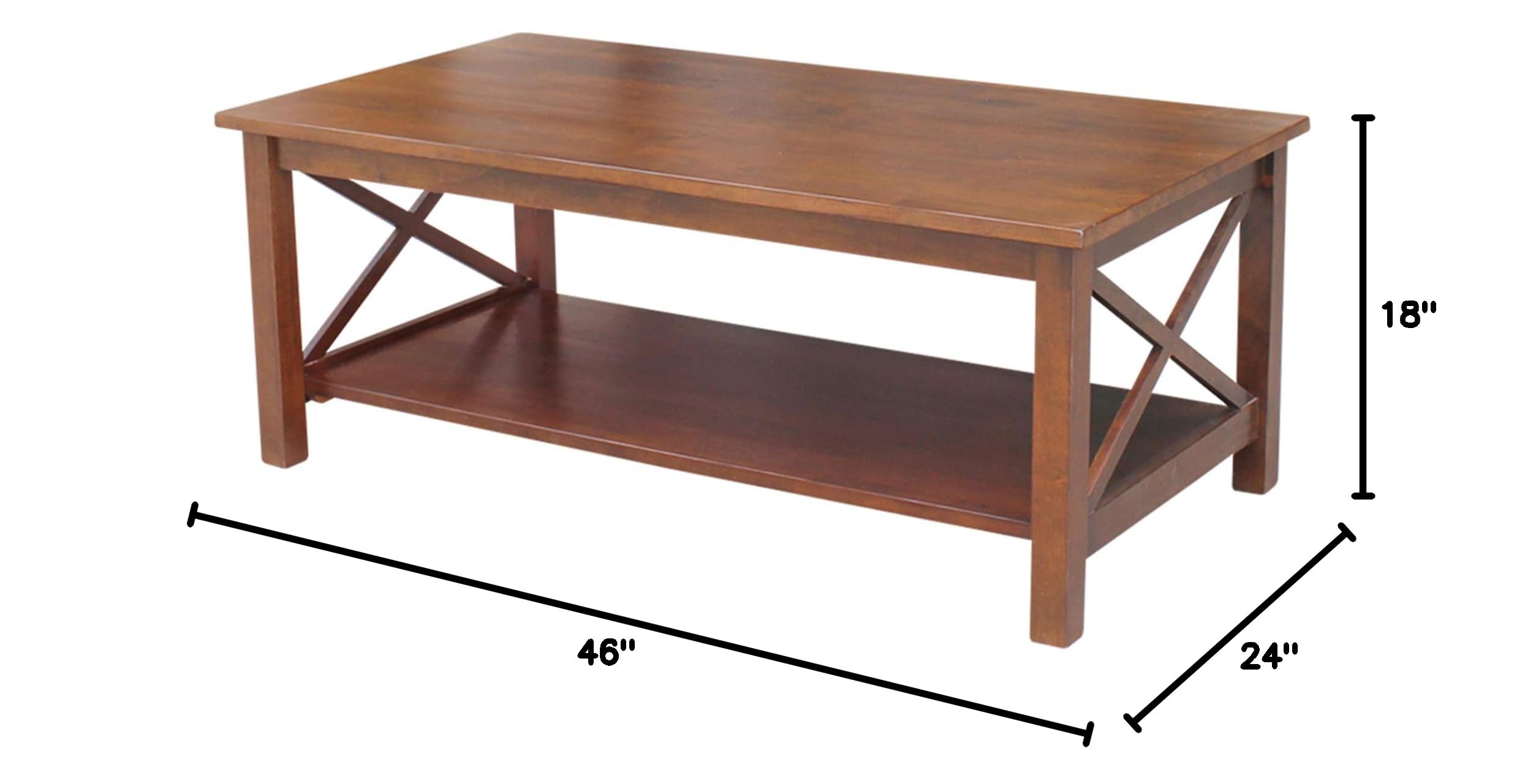 Modern Coffee Table - International Concepts - Stylish & Functional Living Room Furniture for Home Decor - Perfect for Living Room, Office, or Lounge Areas