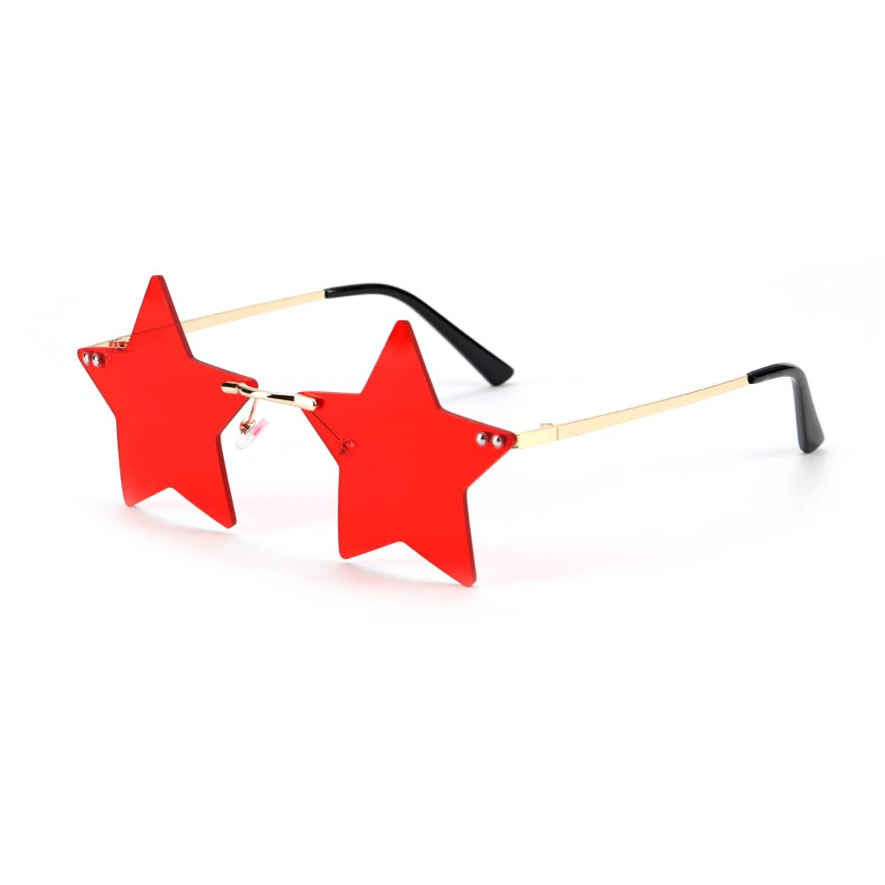 Trendy Rimless Star Shape Sunglasses for Women & Men - Fashionable Pentagram Eyewear for Parties, Festivals & Summer Outfits