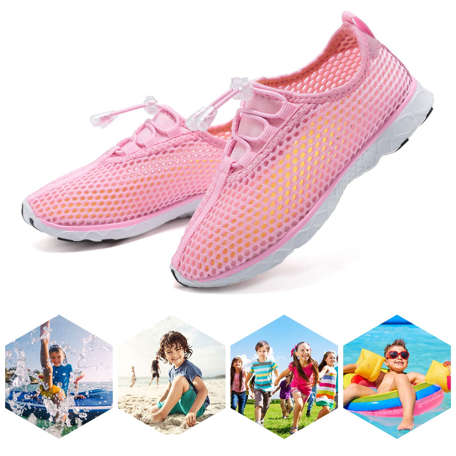 CIOR Kids Water Shoes - Lightweight Swim Sneakers for Toddler & Big Kid - Beach & Pool Sports