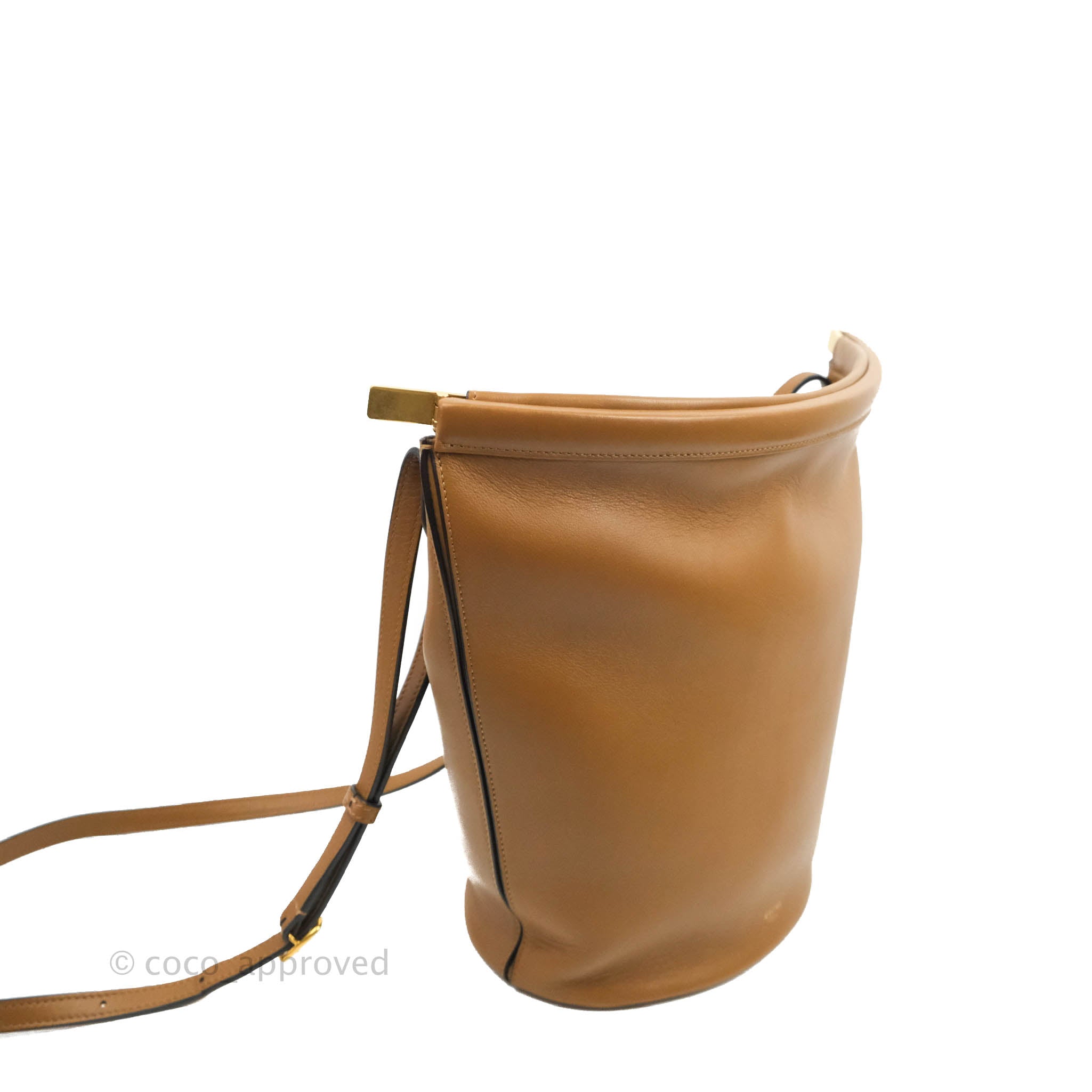 Celine Clasp Bucket Bag in Brown Leather - Luxury Shoulder Bag for Women | Perfect for Work, Travel & Everyday Use