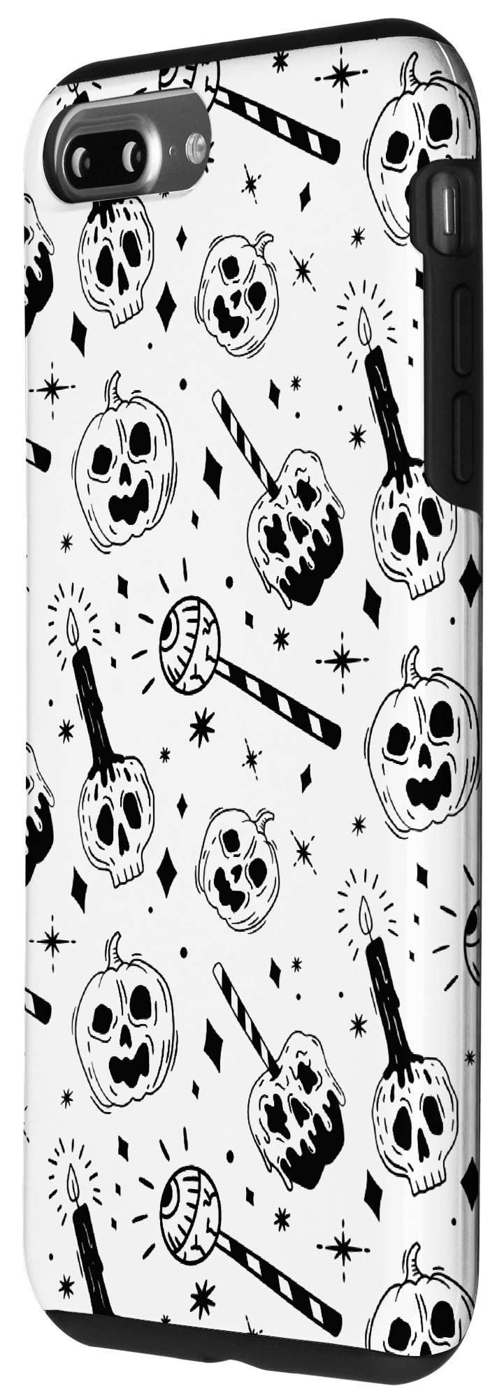 Spooky Halloween iPhone 7 Plus/8 Plus Case - Pumpkin & Skull Design Protective Cover - Perfect Gift for Halloween Parties & Trick or Treating