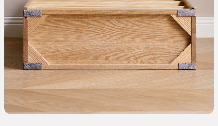Oak Solid Wood Small Wall-Mounted Book Rack - Space-Saving Bookshelf for Living Room, Bedroom & Office Organization