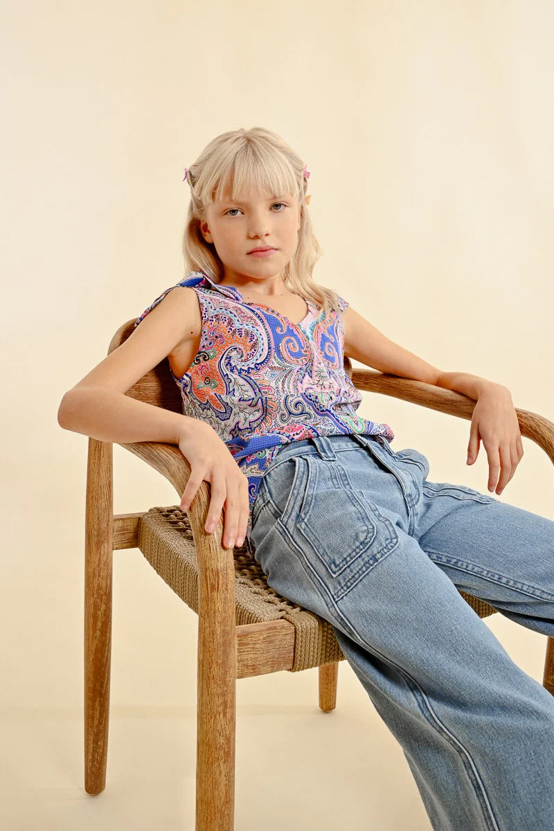 Girls' Mini Molly Tie Top - Cute & Stylish Summer Tops for Kids | Perfect for Beach, Playdates & Casual Outfits