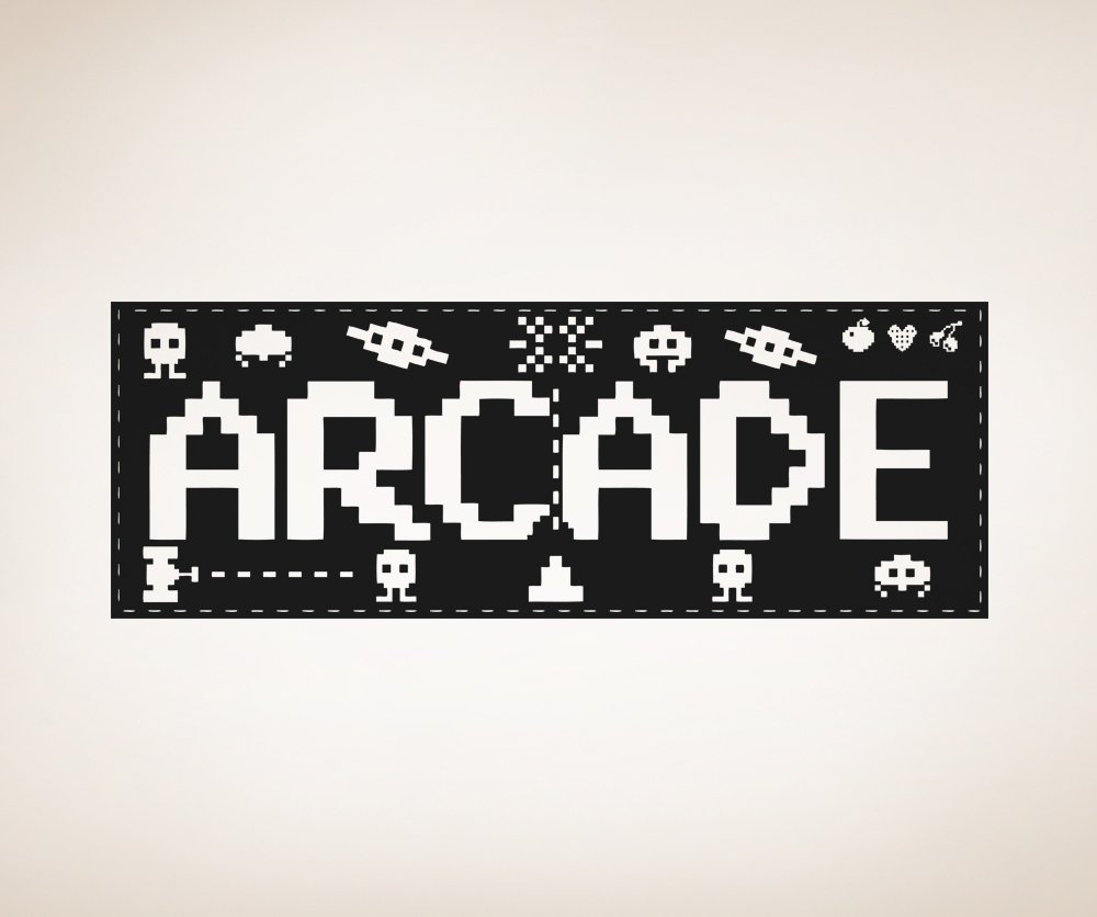Retro Arcade Vinyl Wall Decal Sticker - OS_AA442B - Perfect for Game Room, Man Cave & Teen Bedroom Decor