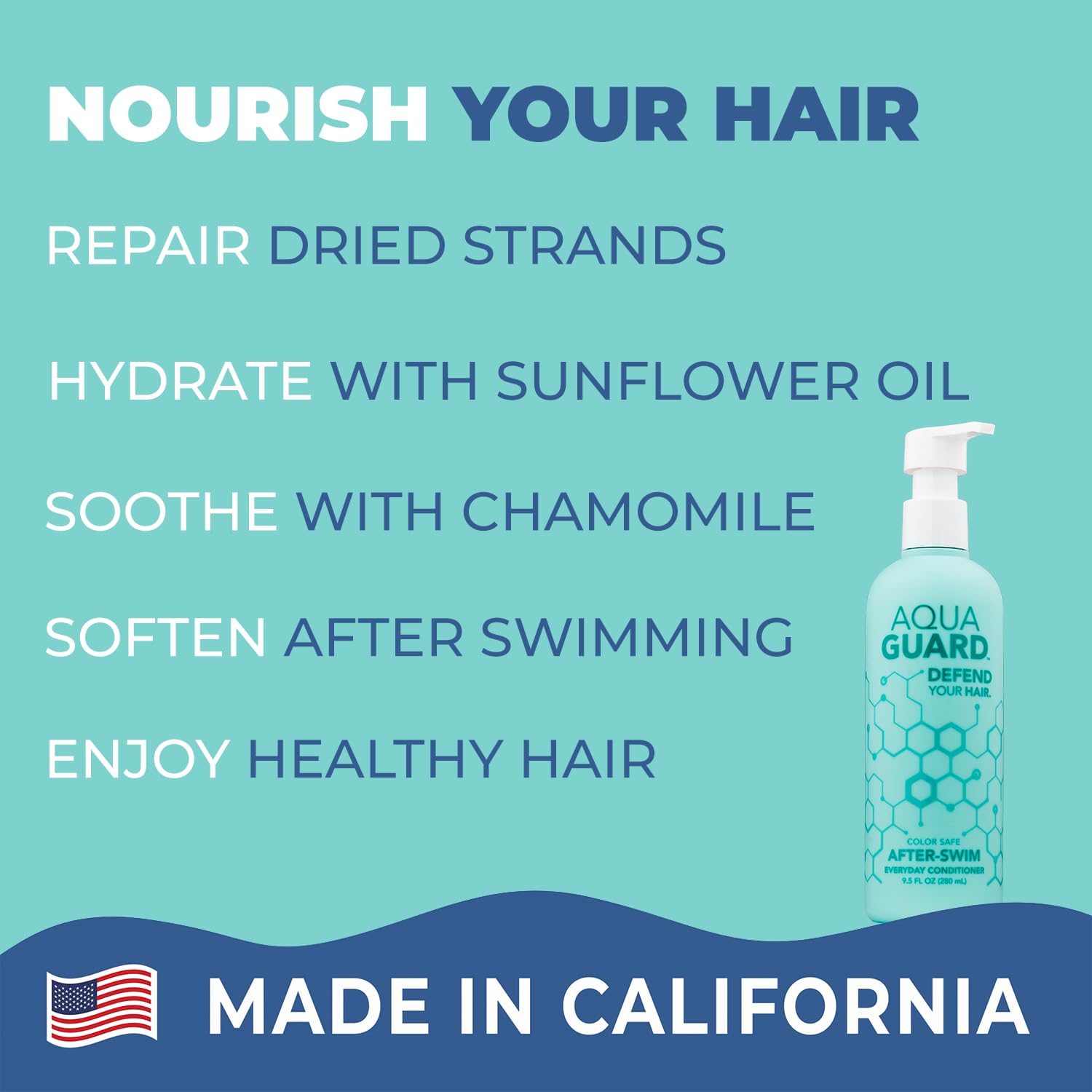 **AquaGuard Swimmer's Hair Care Bundle – Chlorine Protection Shampoo & Conditioner Set (6 Pack) | Pre & Post Swim Hair Defense for Healthy, Refreshed Hair | Ideal for Pool, Beach & Water Sports**