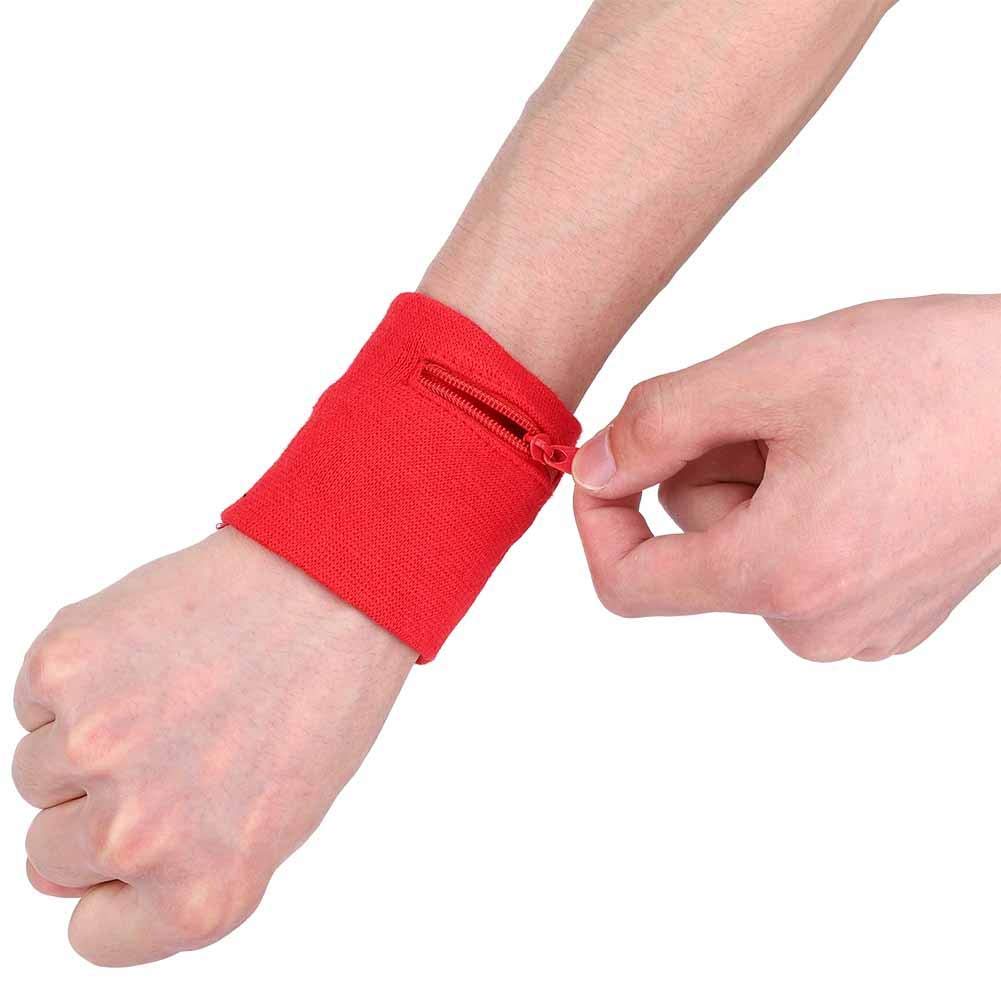 Breathable Sports Wristband with Zipper - Sweatproof Workout Wrist Wallet for Running, Cycling & Gym - Secure Storage for Keys, Cards & Cash - Perfect for Outdoor Activities & Fitness Training