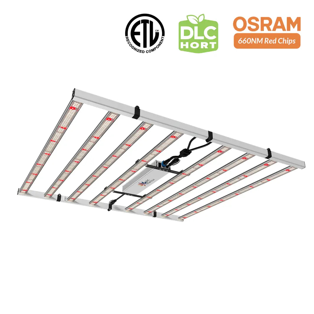 Medic Grow Fold 800 Plus Full Spectrum LED Grow Light for Indoor Plants - High Efficiency Hydroponic Greenhouse & Home Gardening Grow Light System