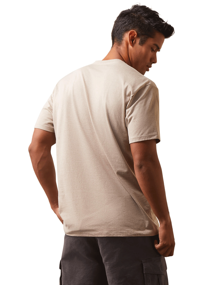 Ariat Men's Geo Fill T-Shirt - Comfortable Cotton Blend Tee for Casual Wear & Outdoor Activities | Oatmeal Heather Color