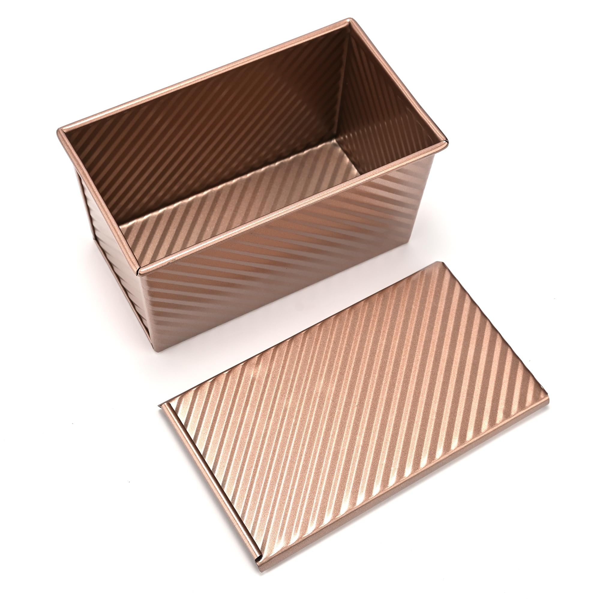 DEDC Aluminum Non-Stick Bread Mold with Lid - High Quality Toast & Cake Baking Pan - Easy to Use & Clean - Perfect for Homemade Bread, Toast, and Cakes