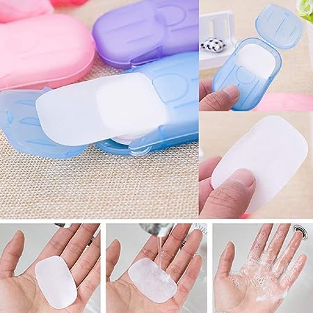 MEBISO Travel Paper Soap Strips - Portable Disposable Foaming Hand Wash Sheets for Camping, Hiking & Outdoor Activities (Pack of 2) - Ideal for Travel, Gym, Office & Emergency Hygiene