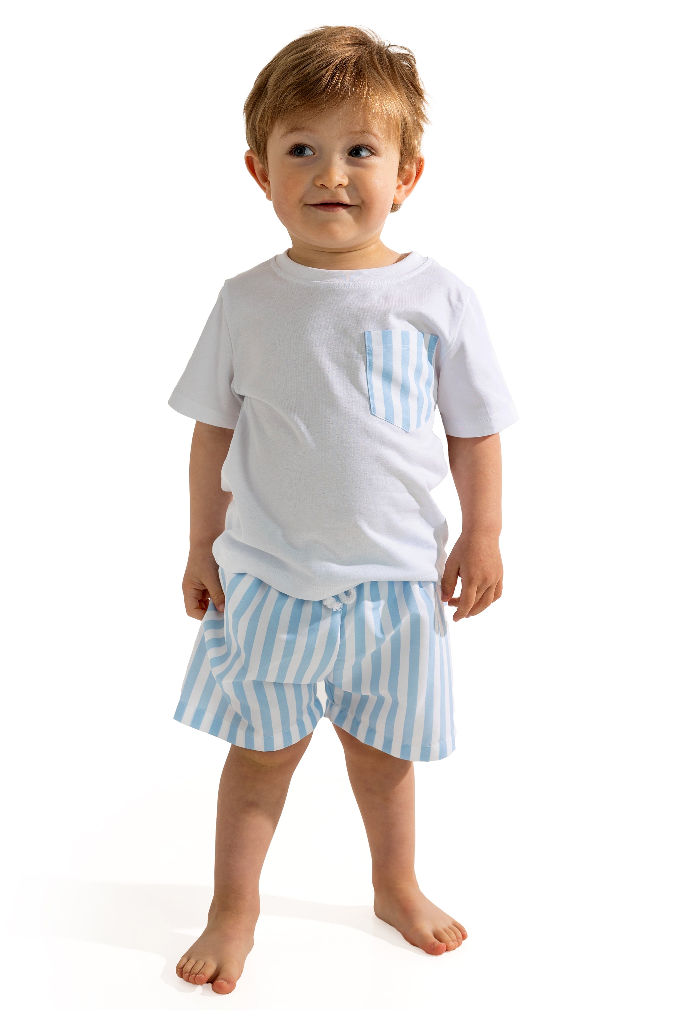 Blue Stripes Cotton T-Shirt for Men & Women | Soft Breathable Casual Tee | Perfect for Everyday Wear, Outings & Relaxing