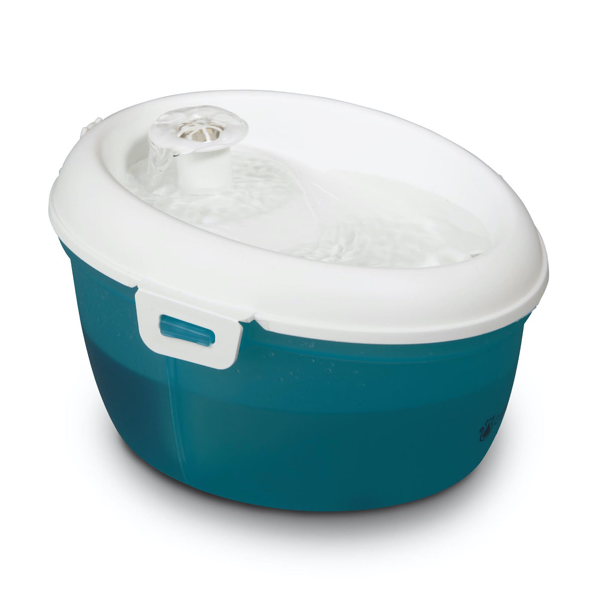 Cat H2O 1.2L Mini Water Fountain with Activated Carbon Filter - Eliminates Bad Breath in Cats - Includes Deodorizer & Filter Refills - Perfect for Home, Office, and Small Spaces