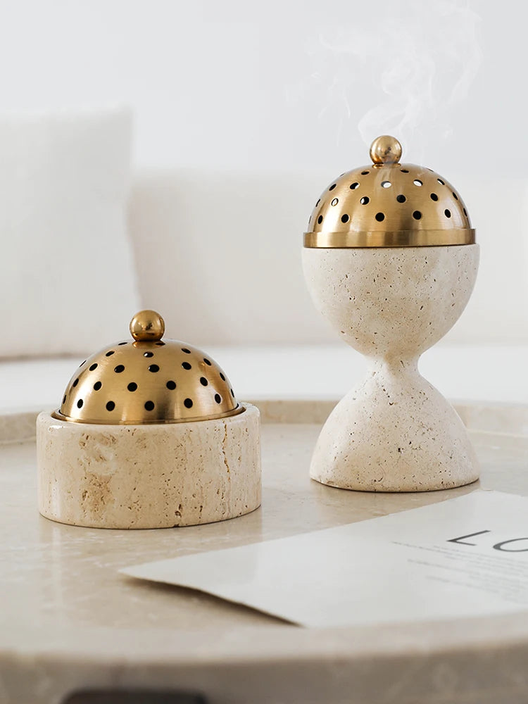 Ethereal Stone Incense Burner - Handmade Aromatherapy Diffuser for Meditation, Yoga & Home Decor | Natural Soapstone Essential Oil Warmer for Relaxation & Spiritual Healing