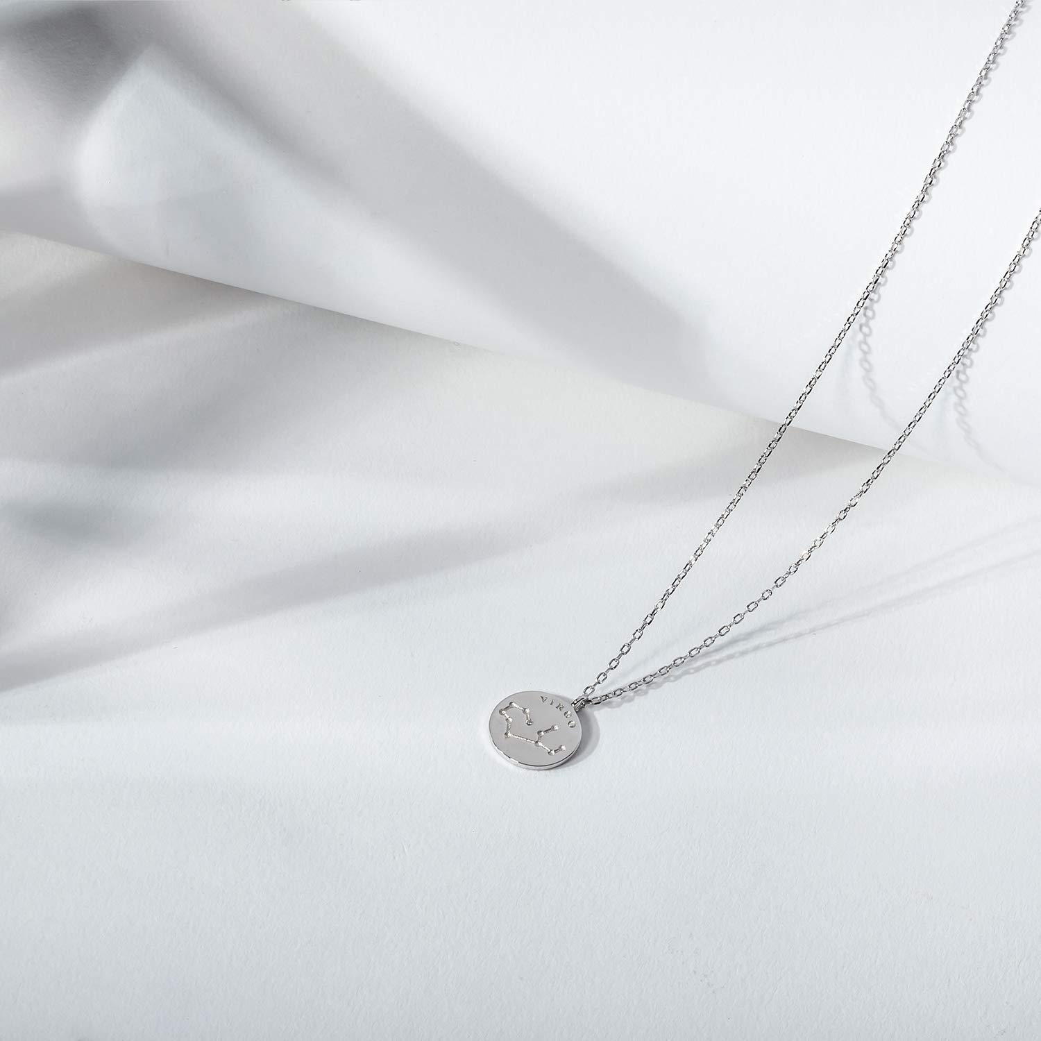 VIKI LYNN Zodiac Necklace for Women - 925 Sterling Silver Constellation Pendant Necklace - Perfect for Birthday Gifts, Anniversary Presents & Everyday Elegance