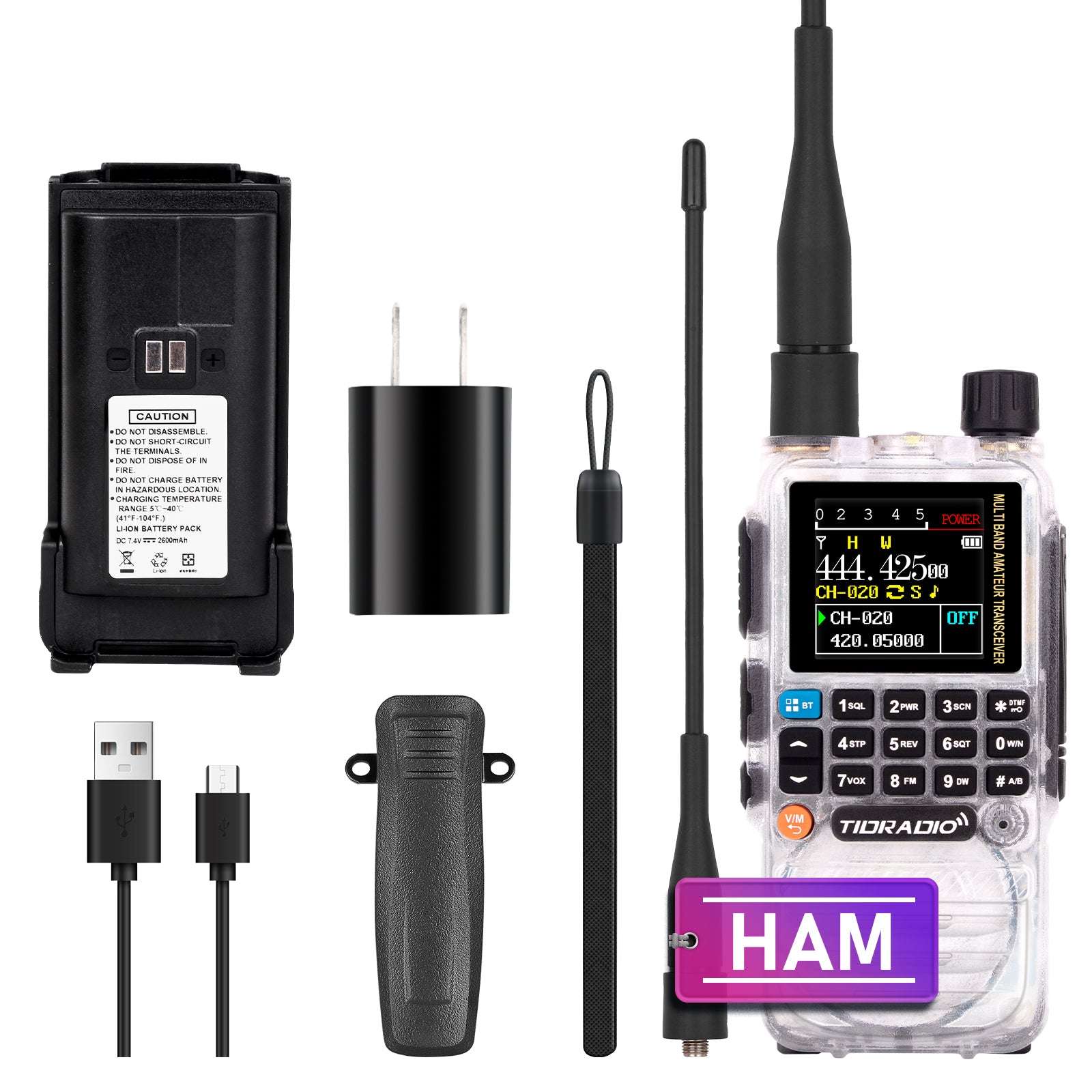 TD H3 5W Multi-Band Handheld Ham Radio with Open Source Support - Perfect for Emergency Communication, Outdoor Adventures & Amateur Radio Enthusiasts