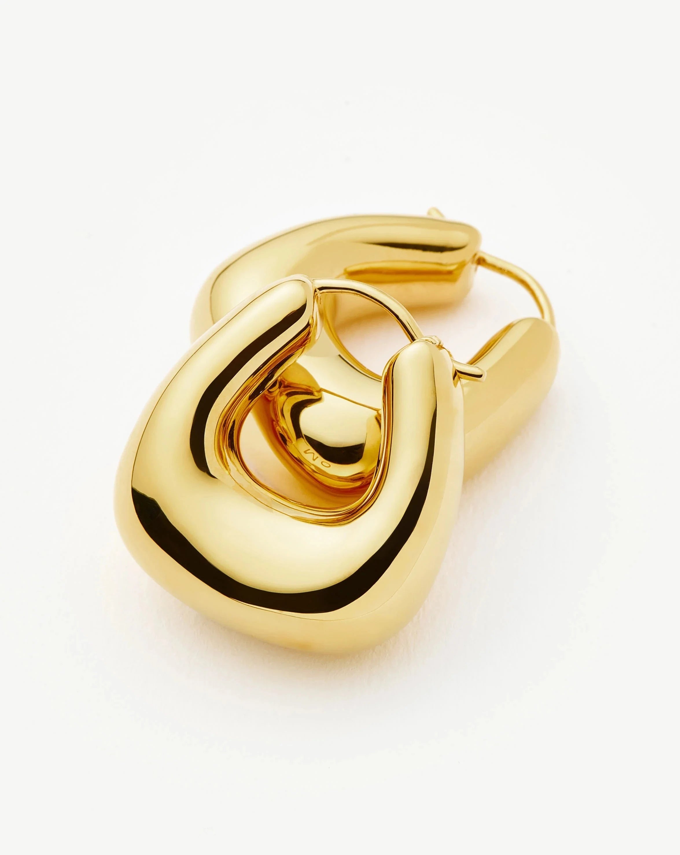 Elegant Sculptural Chubby Small Hoop Earrings - 18k Gold Plated Dainty Jewelry for Women | Perfect for Everyday Wear, Date Nights & Special Occasions