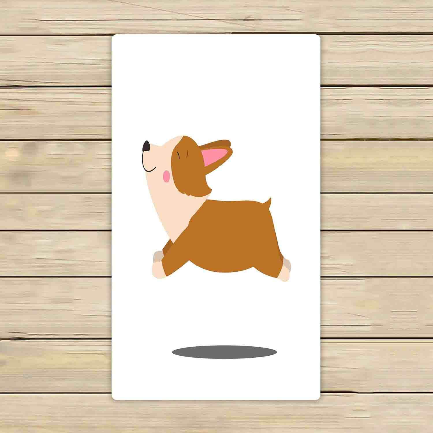 Cute Welsh Corgi Puppy Beach Bath Towel - Soft Absorbent 16x28 Inch Shower Towel for Dogs, Home, Travel & Outdoor Use - Perfect for Beach, Pool, Gym and Pet Grooming
