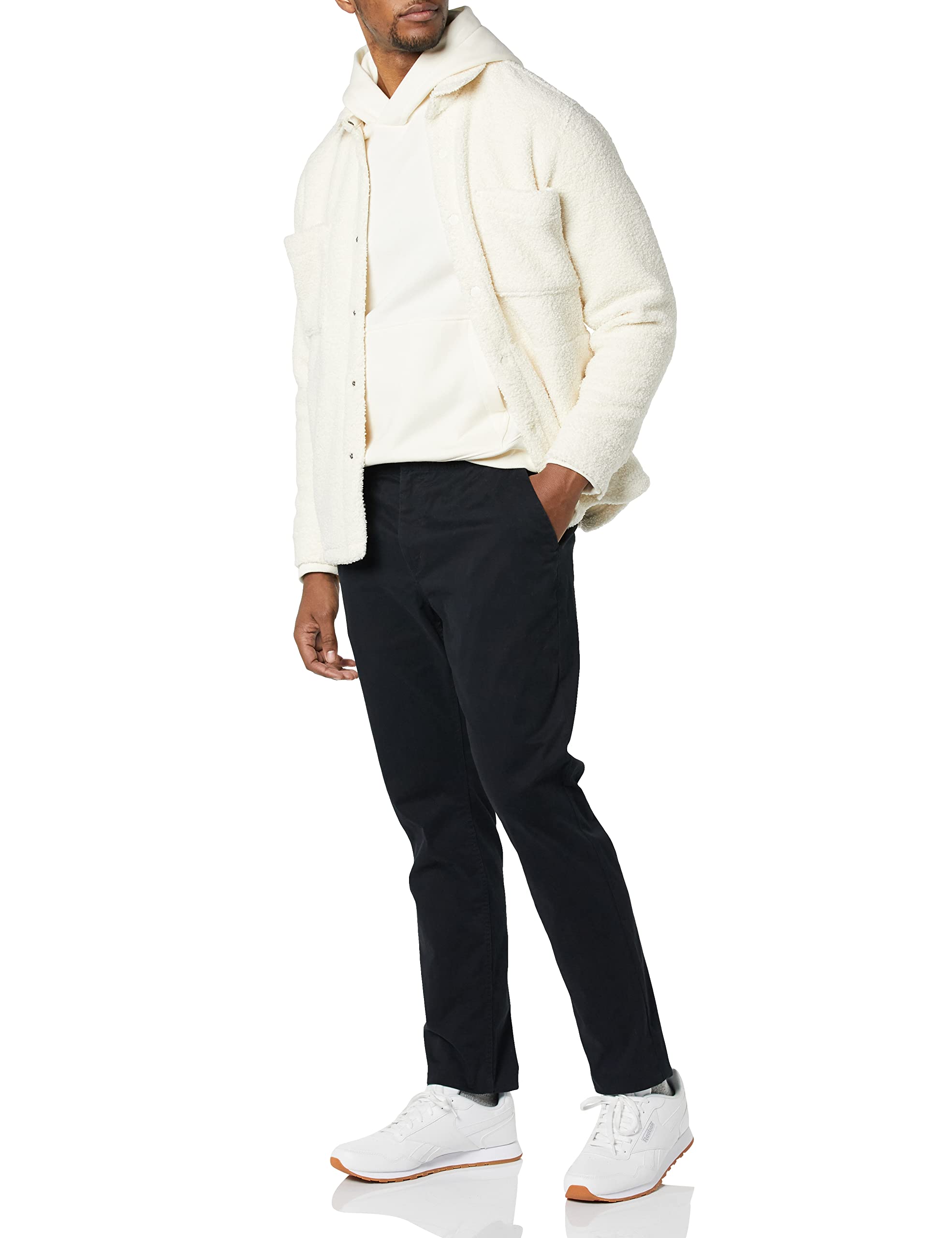 Amazon Aware Men's Stretch Waist Chino Pants - Comfortable Slim Fit Casual Trousers for Work, Office & Everyday Wear