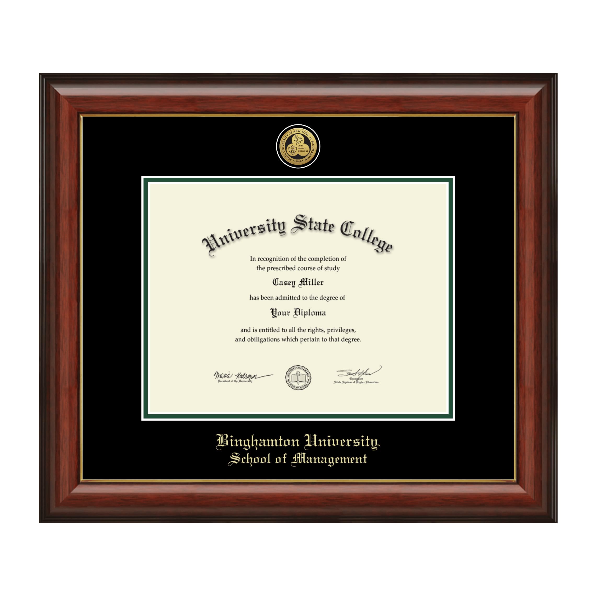 Binghamton University School of Management Diploma Frame 11