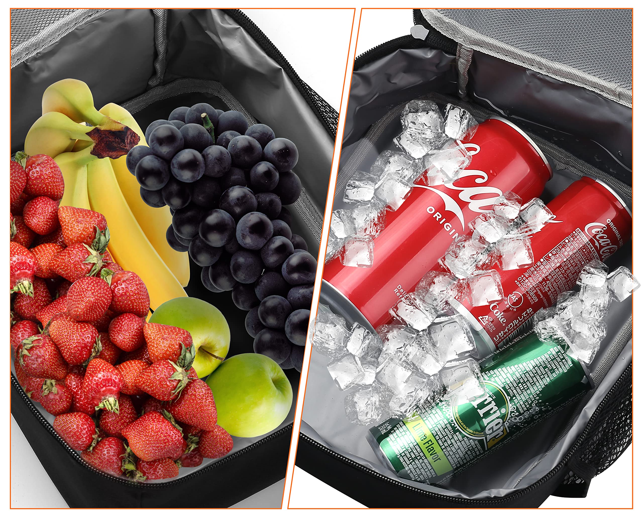Insulated Lunch Box for Men & Women - Reusable Small Lunch Bag with Thermal Insulation - Perfect for Office, School, Picnics & Outdoor Activities (Light Gray)