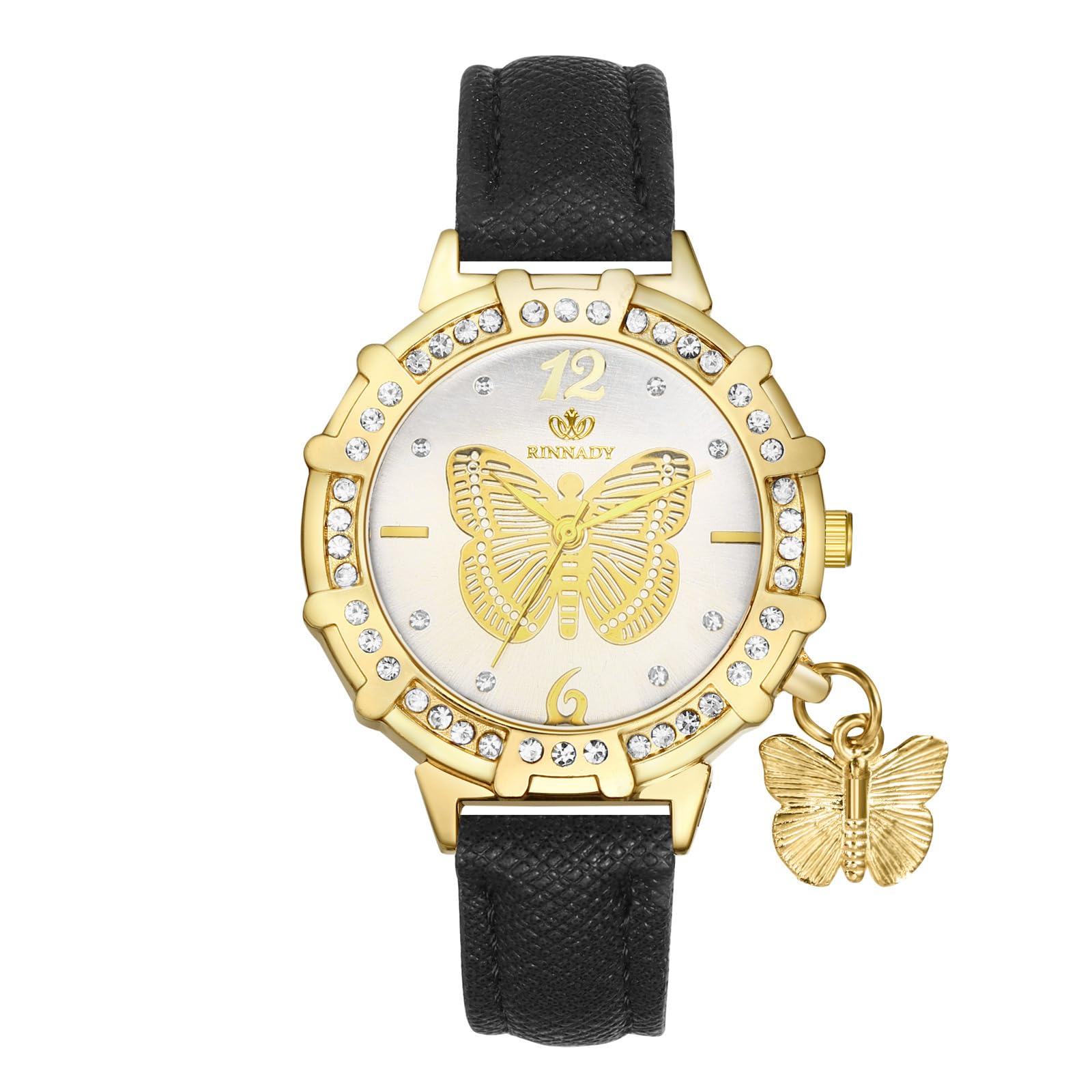 Avaner Women's Bohemian Colorful Leather Wristwatch with Shiny Butterfly Design - Stylish Fashion Watch for Women, Perfect for Daily Wear, Office, and Special Occasions