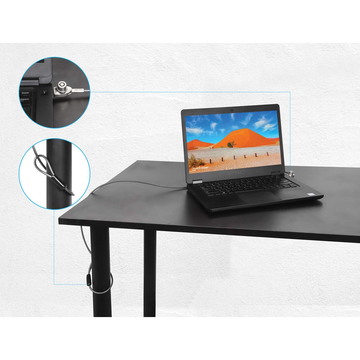 Secure Keyed Laptop Lock for Nano Security Slot - Anti-Theft Protection for MacBook, Chromebook & Laptops - Perfect for Office, School & Travel Use